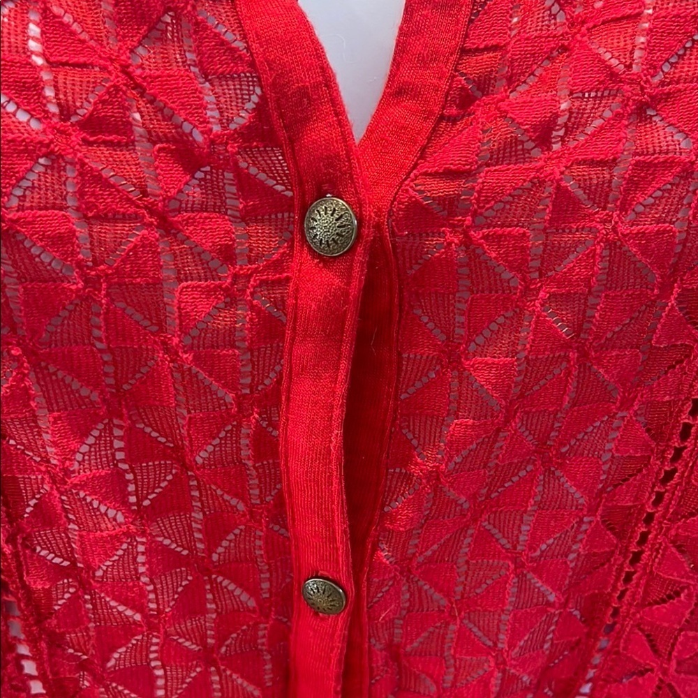 Lucky Brand Lace Mix 3/4 Length Sleeve size XS Top - Picture 8 of 16